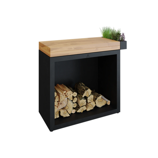 Masa de lucru OFYR negru cu depozitare