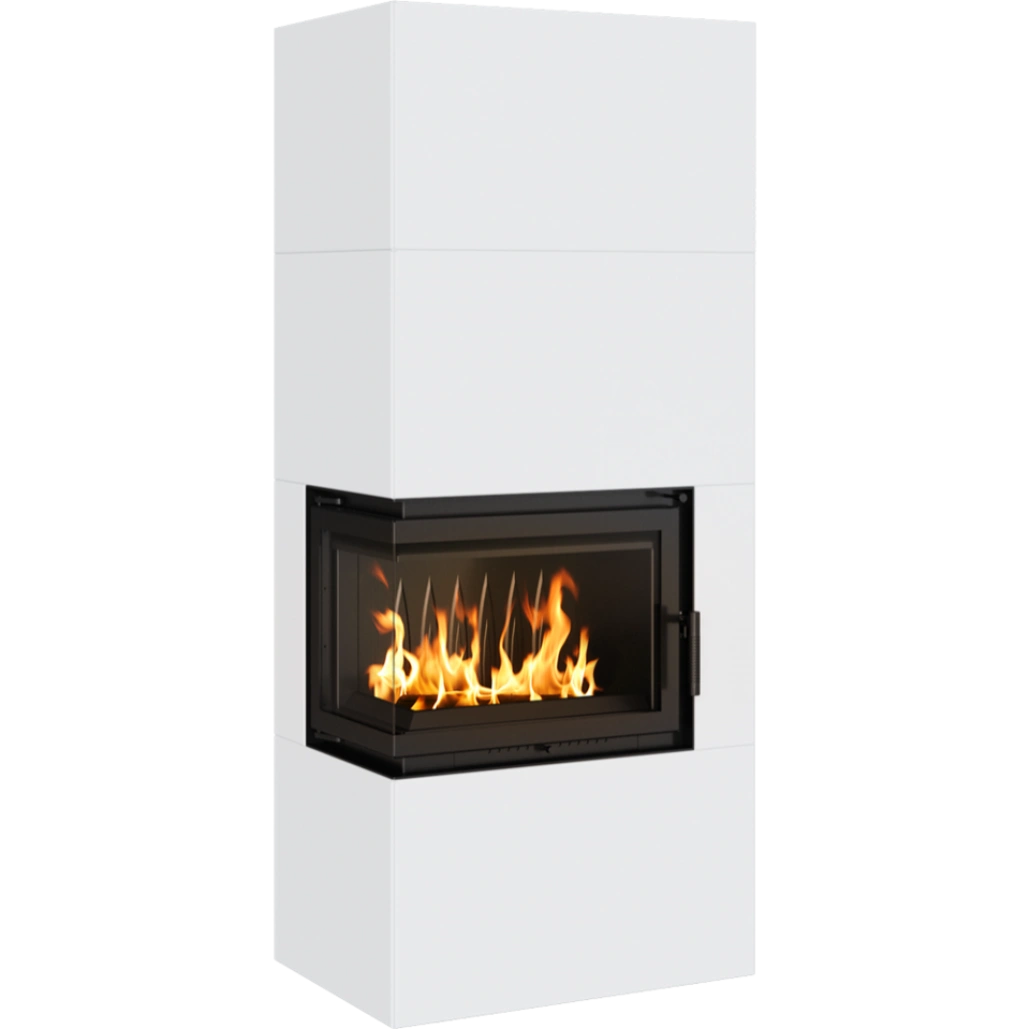 SIMPLE BOX stanga alb - semineu complet