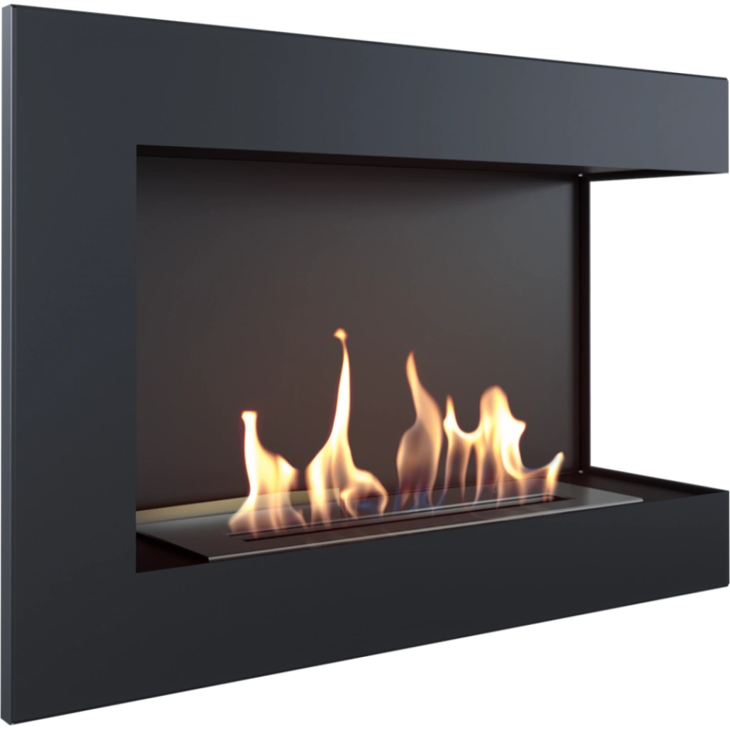 DELTA negru colt dreapta - 70 x 48 x 28 cm