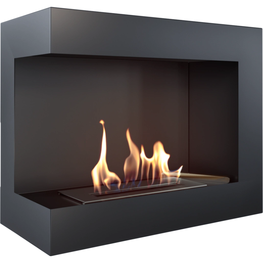 DELTA negru colt stanga - 60 x 48 x 28 cm