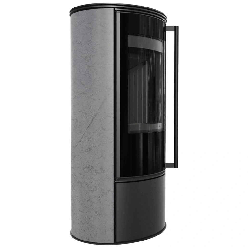 Soba Erik 5.5kW Grey Satin - samota neagra