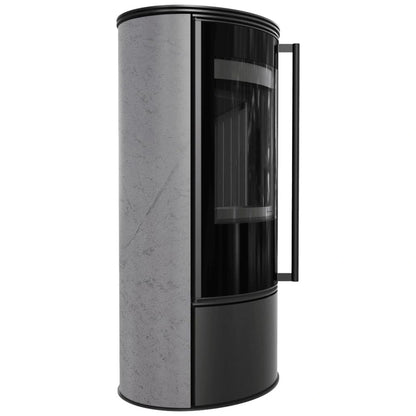 Soba Erik 5.5kW Grey Satin - samota neagra