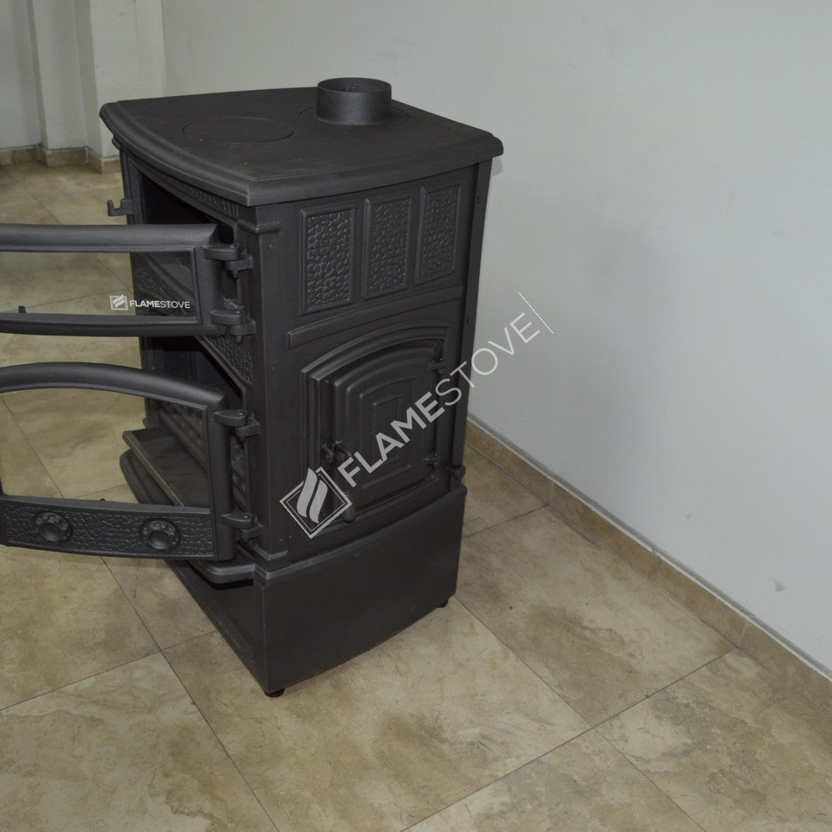 Soba Sirius FS-013YKST Mega Odunluklu - Eficiență Ridicată 15 kW pentru Lemn și Cărbune cu Geam Schott Robax