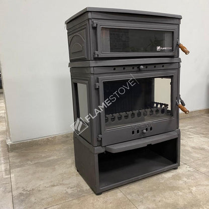 Soba Retro Lux FS-045YKST - Eficiență Înaltă pentru Lemn și Cărbune, Design Elegant