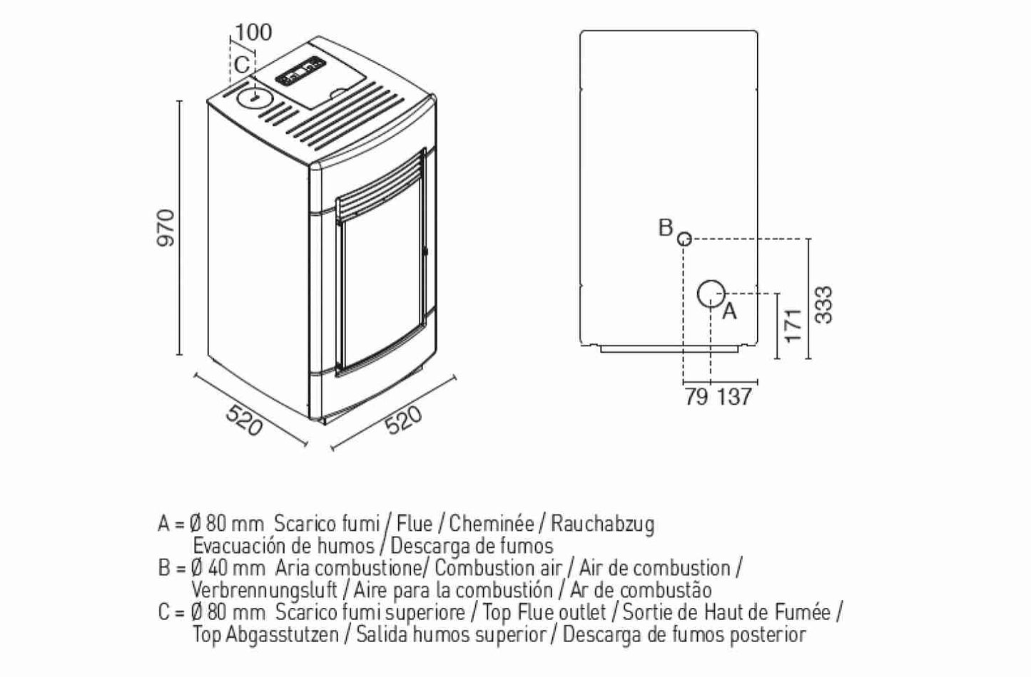 SOBA PELETI 9KW - SOFIA RUBIN