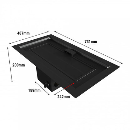 Arzator gaz incastrabil AQF 07 - 73X48cm