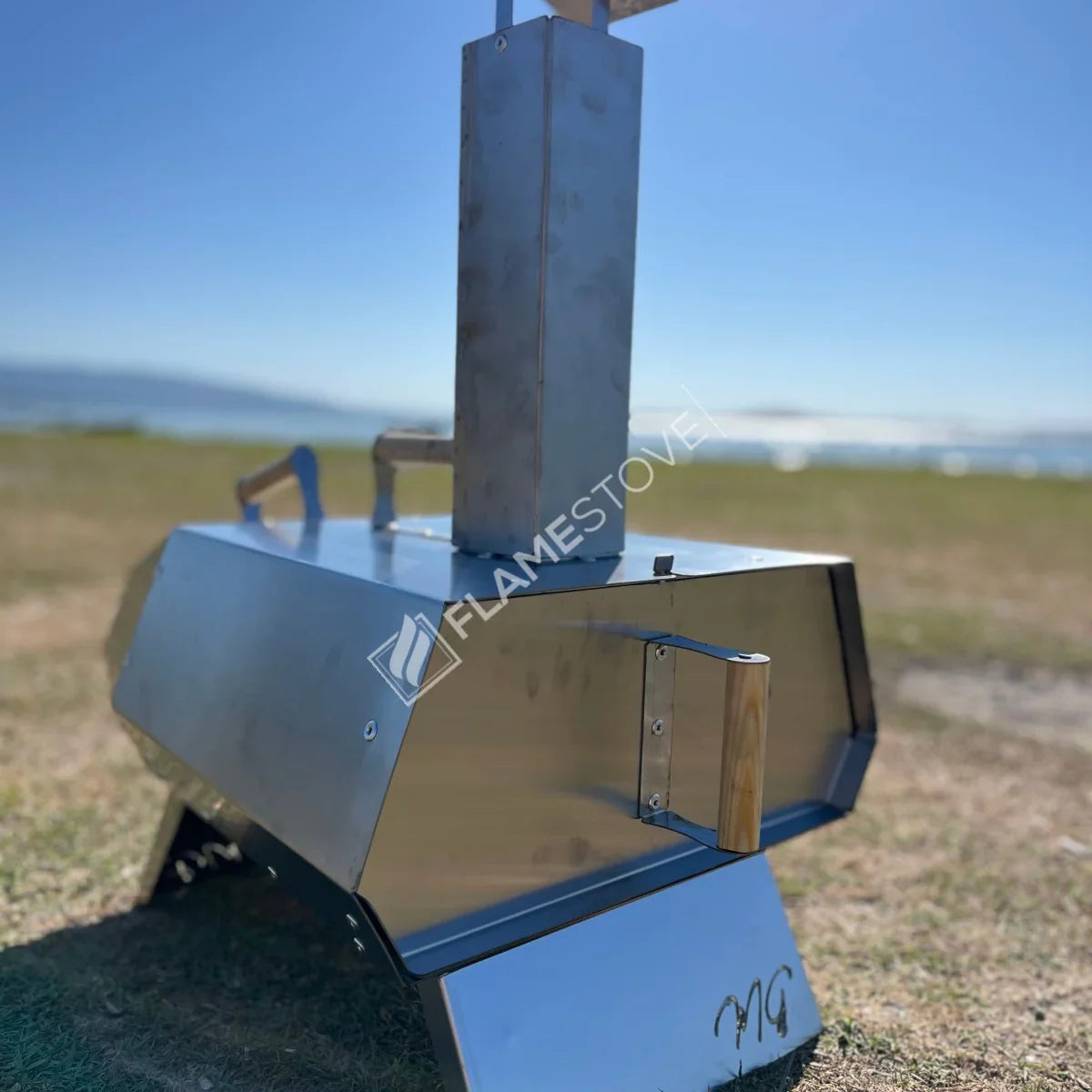 Cuptor de Pizza Portabil FS-950 cu Lemne, Piatră Naturală, Gătire Rapidă, Versatil - Gust Autentic Oriunde!