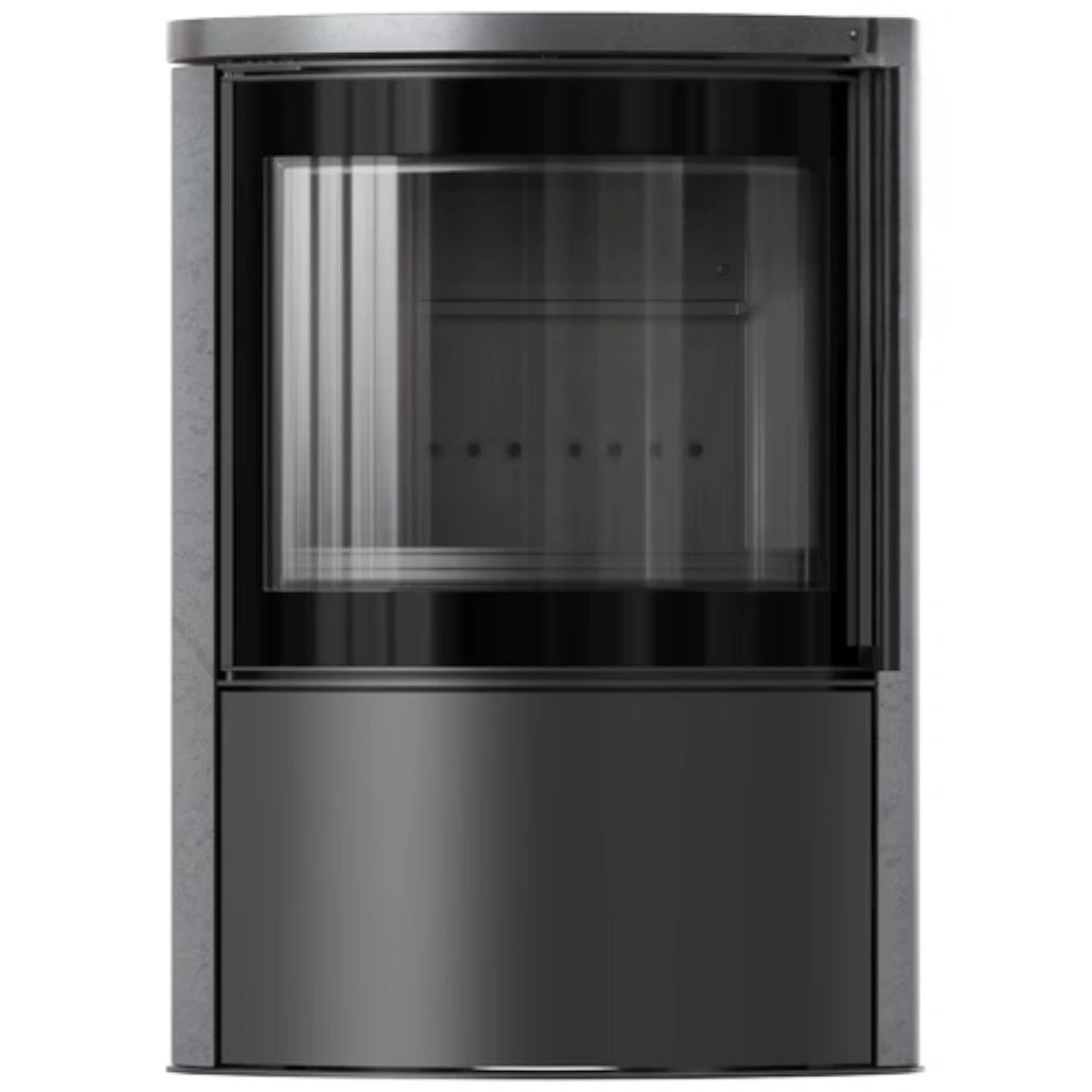 Soba Bjorn 7kW ceramica Gray Satin cu capac ceramic - samota neagra