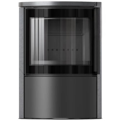 Soba Bjorn 7kW ceramica Gray Satin cu capac ceramic - samota neagra