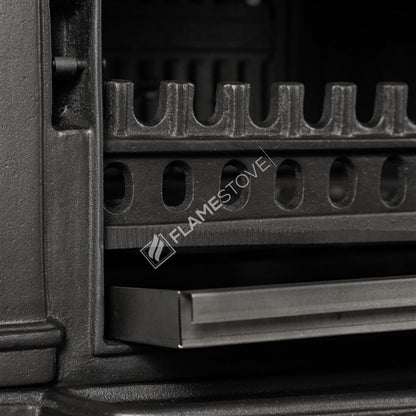 Sobă de Fontă Sirius FS-011ST Maxi, 18.21 kW, 3 Geamuri Schott Robax, Cu Cuptor și Spațiu pentru Lemne