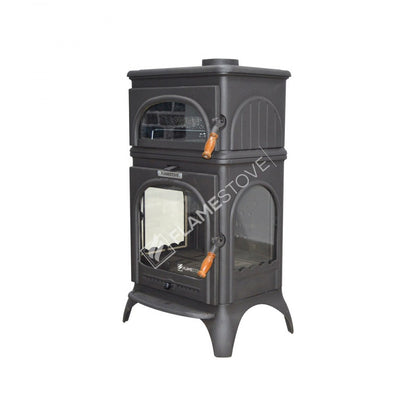 Aragaz Lux FS-024 cu Sticlă Modena, Putere 18.33 kW, Eficiență Ridicată pentru Lemn și Cărbune, Sticlă Schott Robax