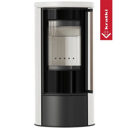 Soba Erik 5.5kW ceramica White Natural - maner lemn (Copy)