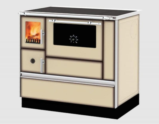 Soba incalzire descentralizata, Dominant 90H, plita/cuptor, cappuccino, 6.5 kw,stanga