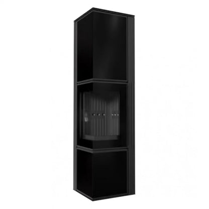 Soba Tora L 8-11kW Panou negru de sticla - Samota neagra