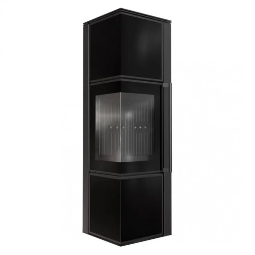 Soba Tora M 8-11kW Panou negru de sticla - Samota Neagra