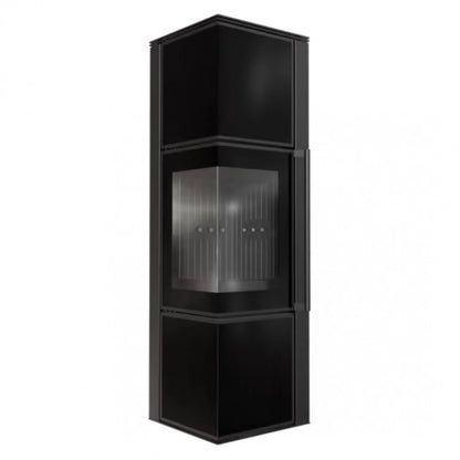 Soba Tora M 8-11kW Panou negru de sticla - Samota Neagra