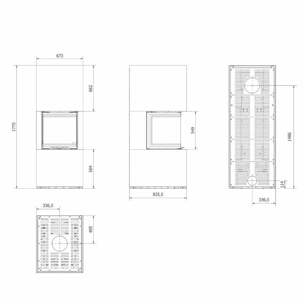 Focar modular NBC 8kW S Fokos Grafite - samota neagra