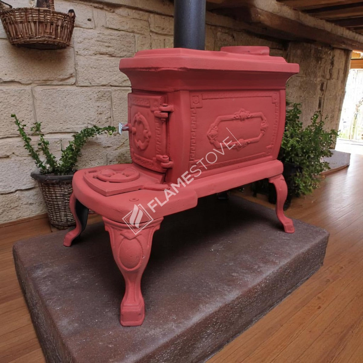 FS-059K: Șemineu Francez Nostalgic din Fontă - Încălzire Eficientă și Design Clasic