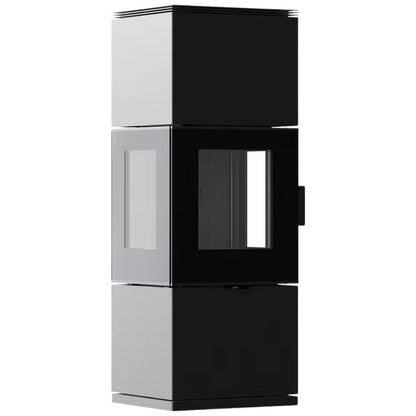 Soba Inga, 3 laturi de sticla, 8-11kW, 203 kg - Samota neagra
