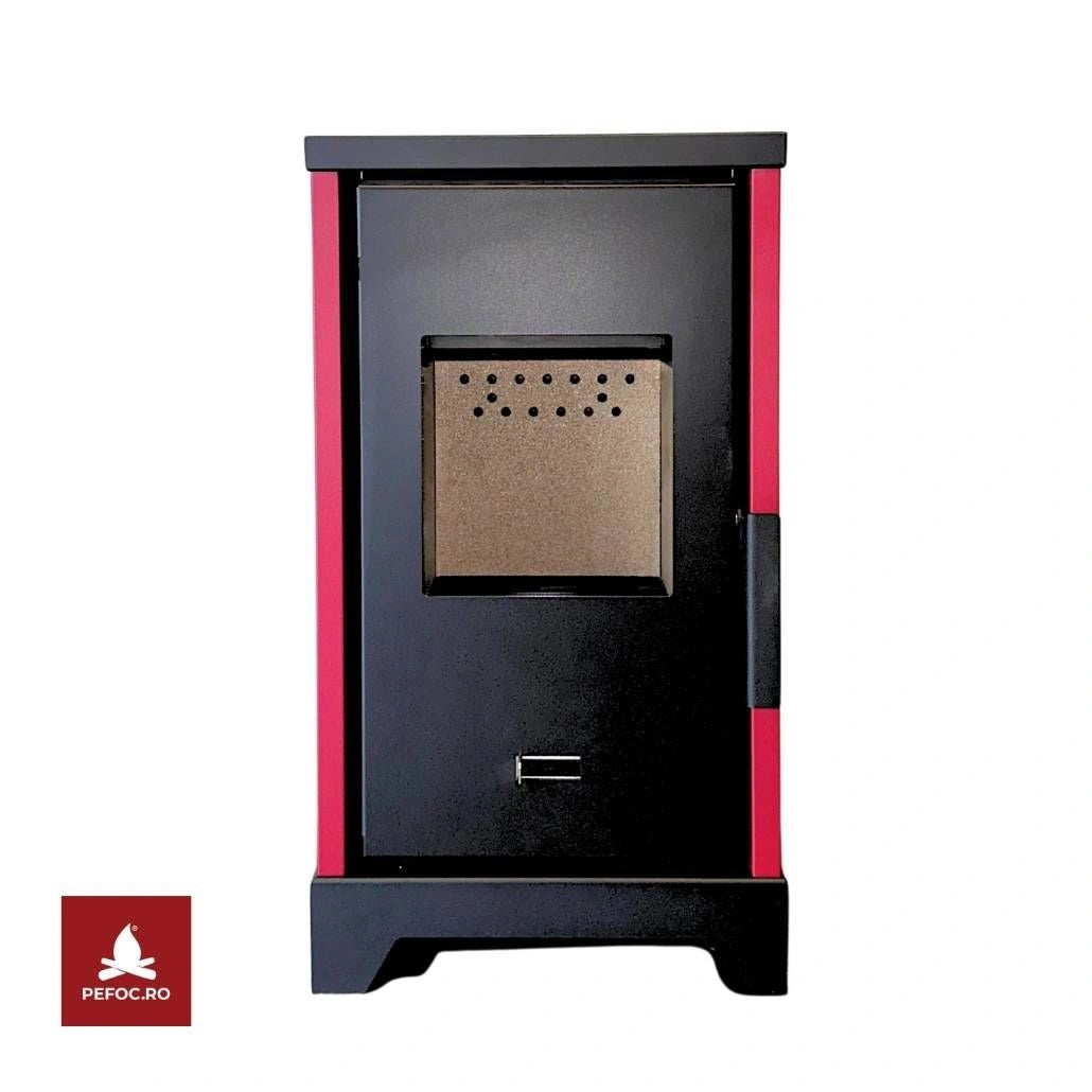 Soba pe lemne Luma 5-6kw - Rosu