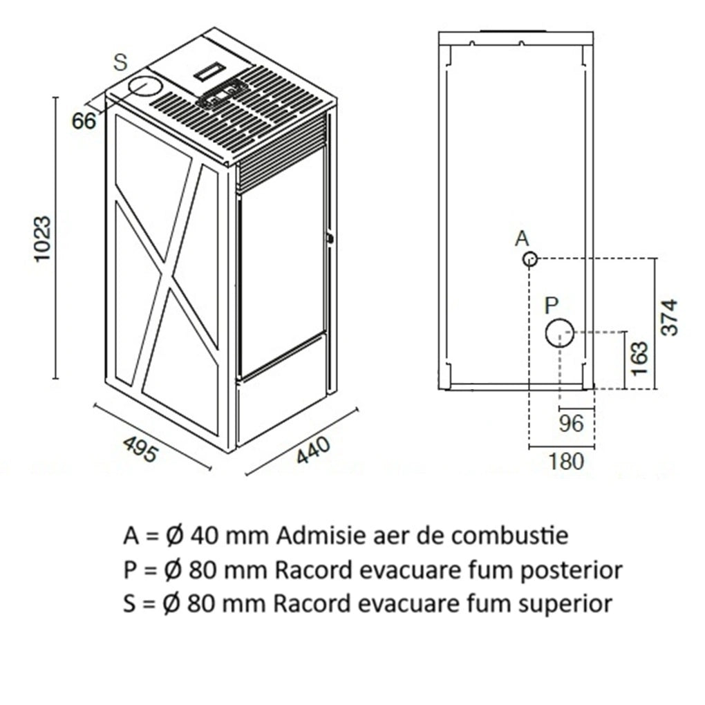 SOBA PELETI 4.4-11 KW - ADA Piatra Naturala