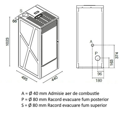 SOBA PELETI 4.4-11 KW - ADA Piatra Naturala