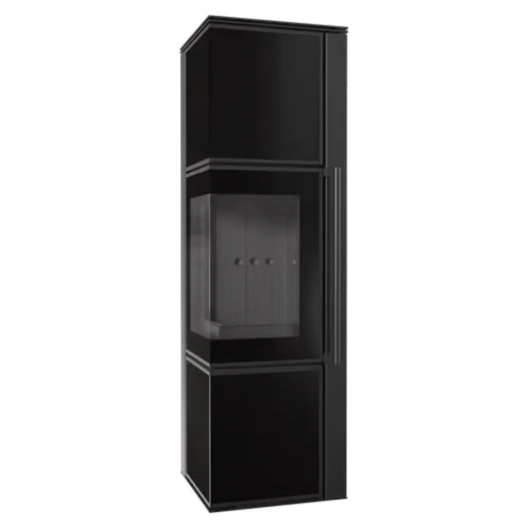 Soba Tora M 8-11kW Panou negru de sticla - Samota Neagra