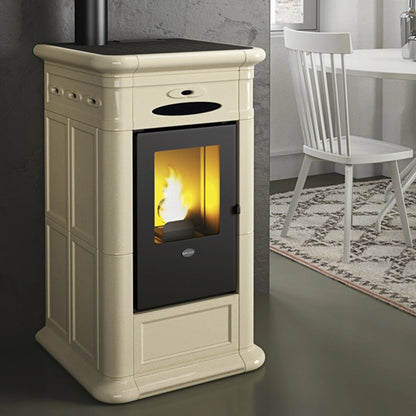 SOBA PE PELETI ALINA 2.5-9.5 KW - CREM - CAHLE TERACOTA