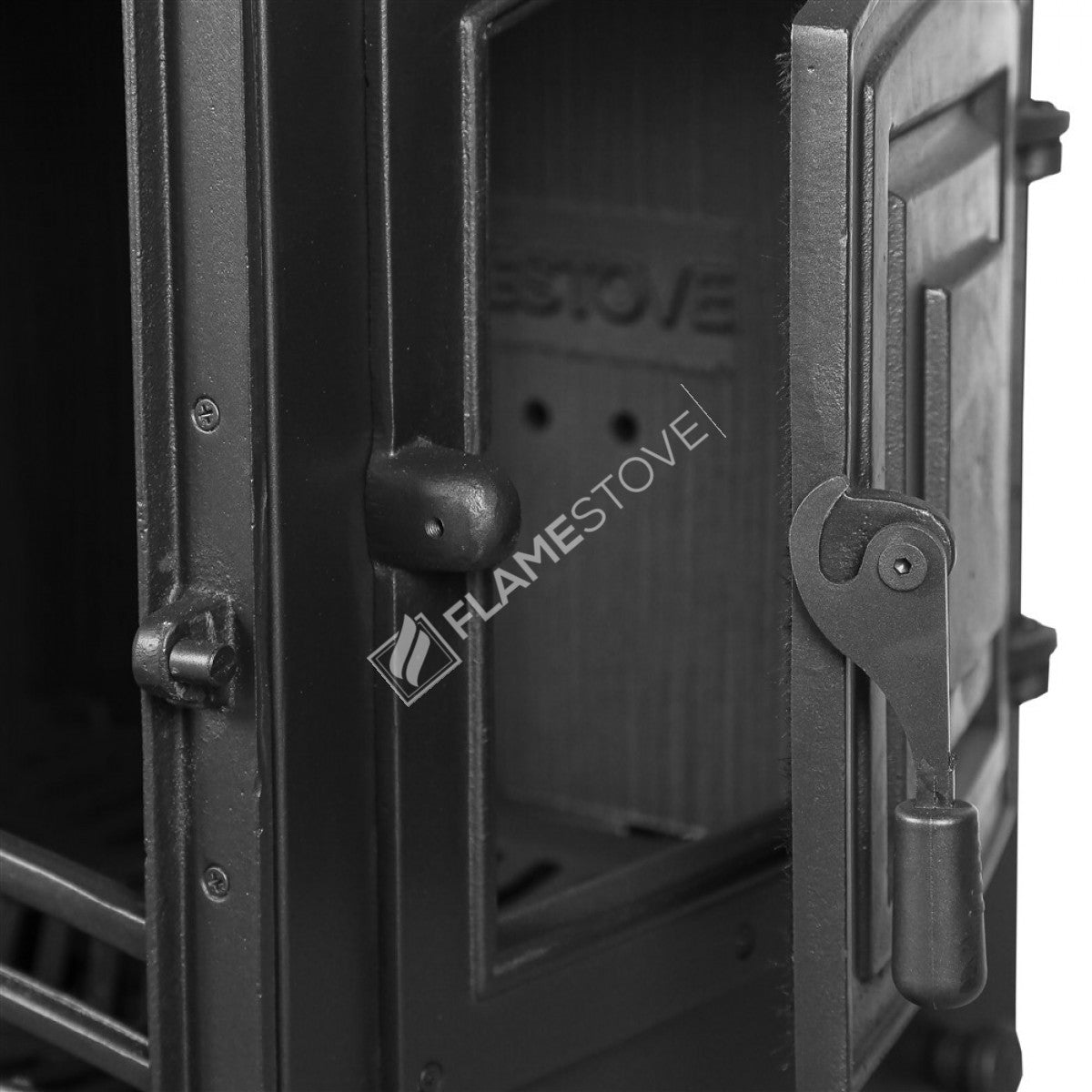 Șemineu/Sobă de Încălzire Lemne și Cărbuni FS-201YK Lodi Flame - Randament Înalt, Dublă Combustie, Clasa A, Sticlă Schott Robax, 5 kW