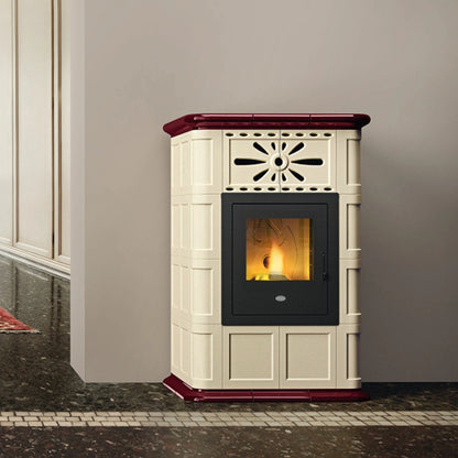 Soba pe peleti Maria 5-13.8 kw Crem - cahle teracota