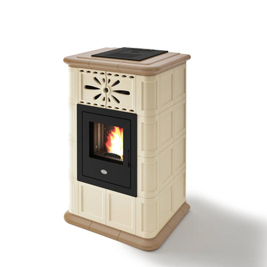 Sobă pe peleți Maria 5-13.8 kw Maro - cahle teracota