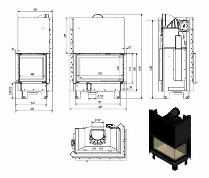 MBO150 sticla dreapta + deschidere verticala