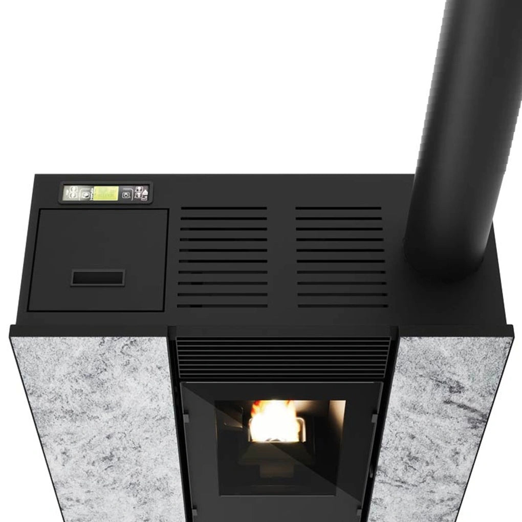SOBA PELETI 4.4-11 KW - RACHELE SLIM Piatra - 2 Ventilatoare