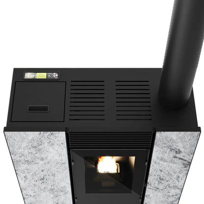 SOBA PELETI 4.4-11 KW - RACHELE SLIM Piatra - 2 Ventilatoare