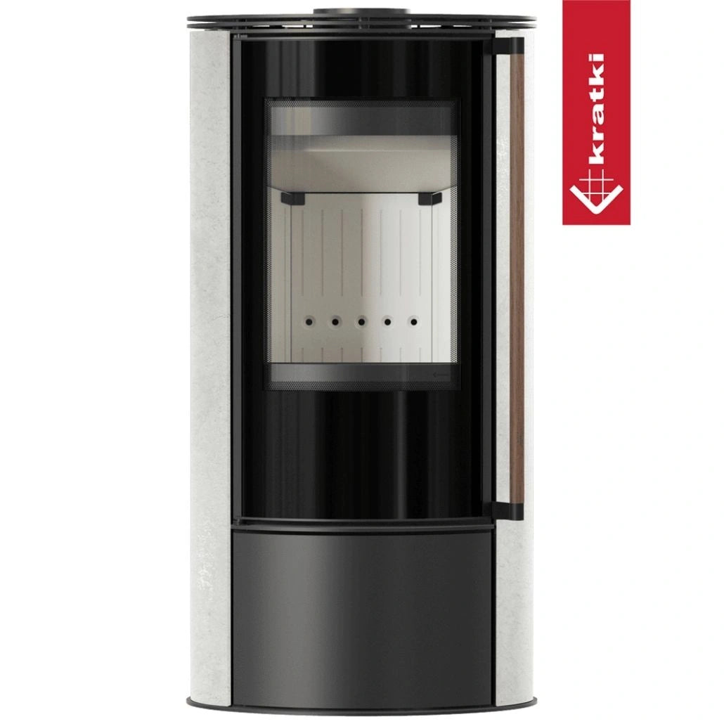 Soba Erik 5.5kW White Natural - maner lemn