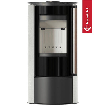 Soba Erik 5.5kW White Natural - maner lemn