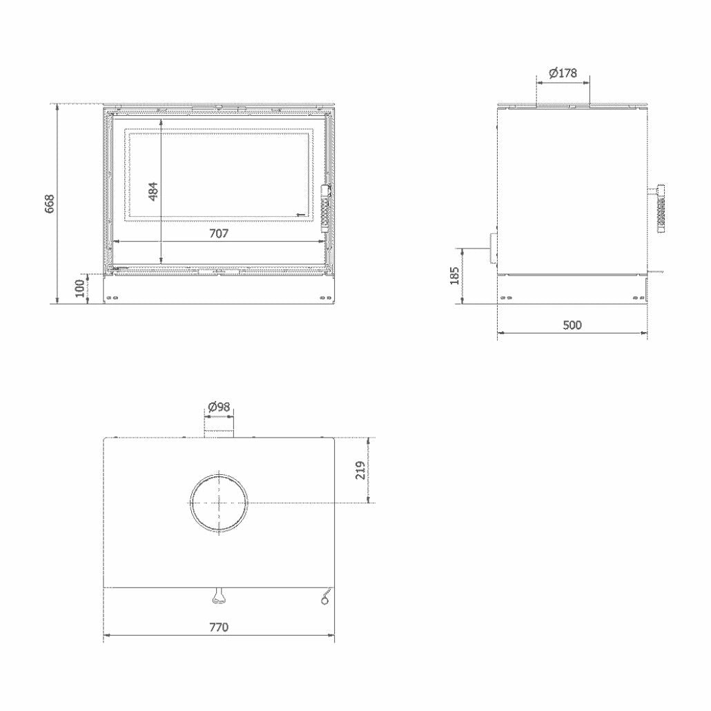 Soba otel Kari 80 - 12kW - Samota neagra