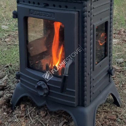 FS-052 Minor Lux Sobă LEMN  CU 3 STICLE