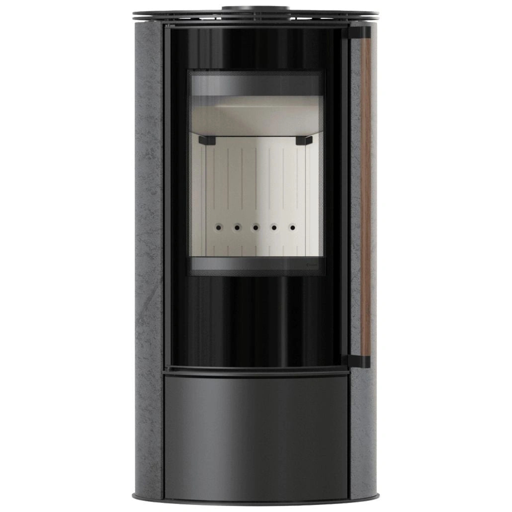 Soba Erik 5.5kW Grafite Satin - maner lemn