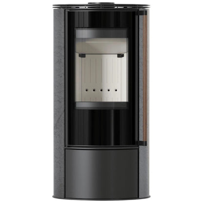 Soba Erik 5.5kW Grafite Satin - maner lemn