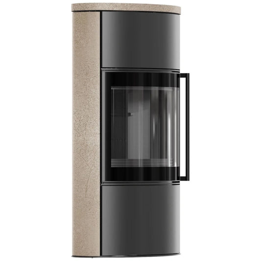 Sobă Bjorn High 7kW ceramică Gold Satin cu capac ceramic - samota neagra