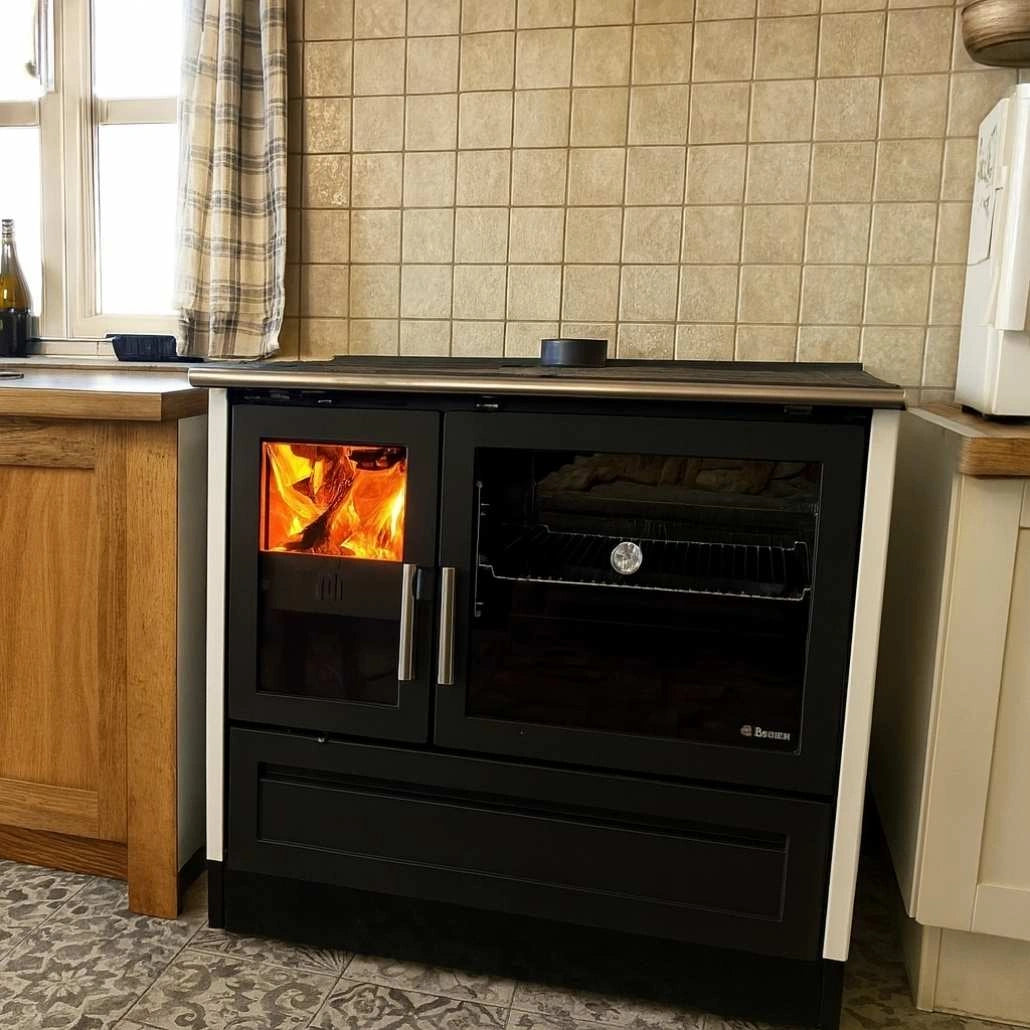 Soba de gatit P91 Alb cu plita si cuptor - 9kW