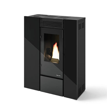 SOBA PELETI 4.4-11 KW - DENISE SLIM NEGRU - 2 Ventilatoare
