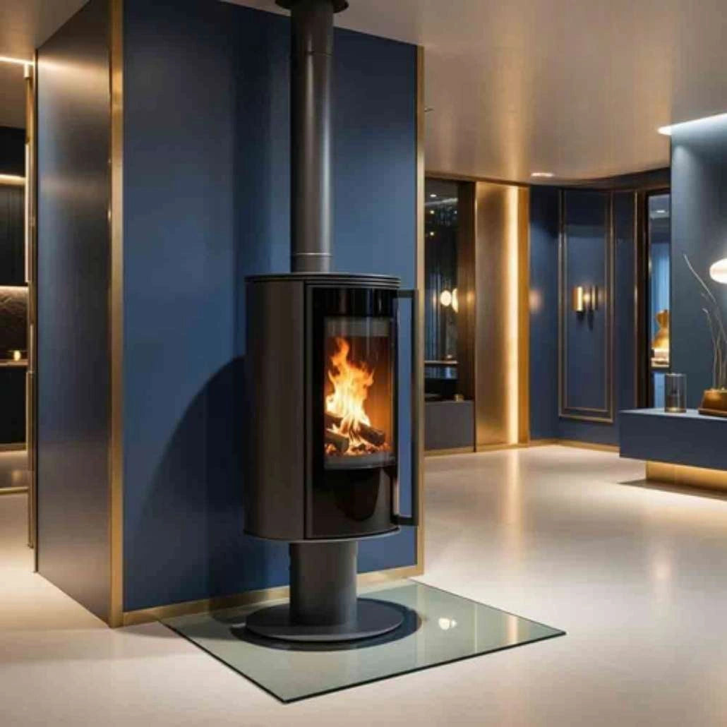 Soba rotativa otel Erik N 5.5 kW - Samota neagra - 360*