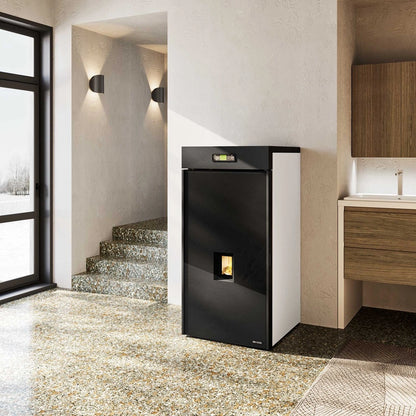 TERMOSEMINEU PE PELETI NEVA 3.5-20 KW - ALB
