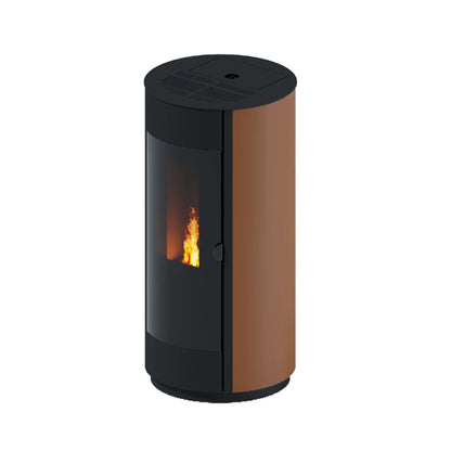 SOBA PELETI 3.8-11.1 KW TONDA CORTEN - CONVECTIE NATURALA