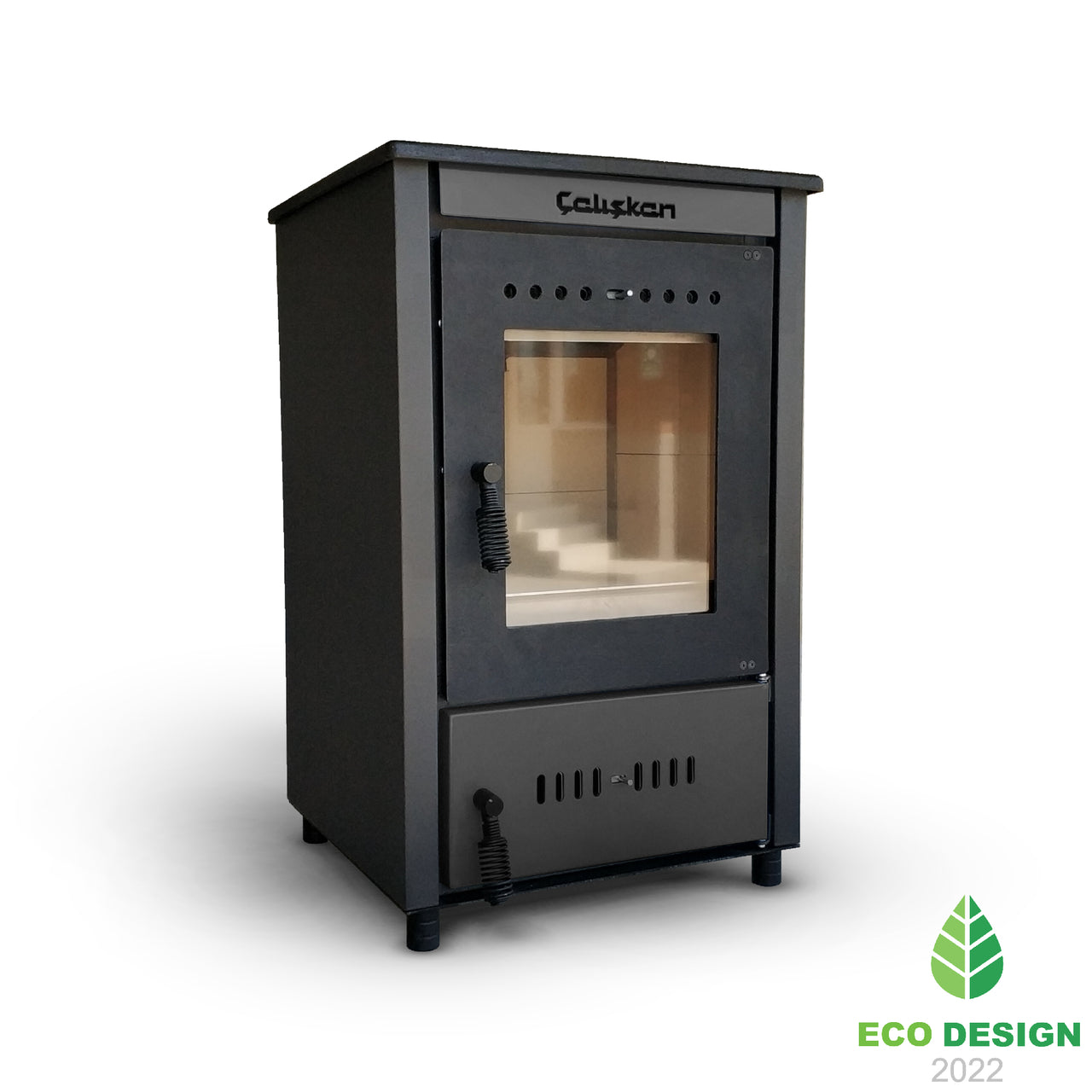 Soba de Semineu 301 - Putere 12.040 kW, Design Elegant din Fonta si Sticla Termorezistenta