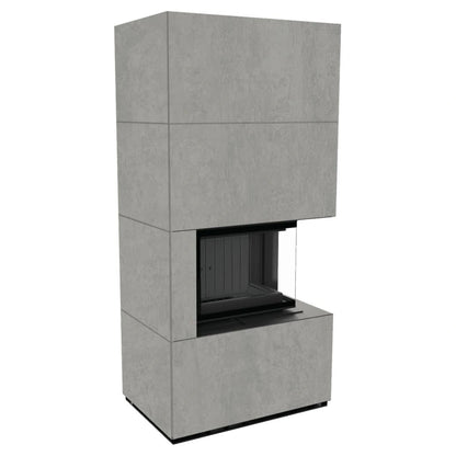 Flotek BOX 8 kW CEMENTO GRIGIO Sticla Dreapta - Samota Neagra