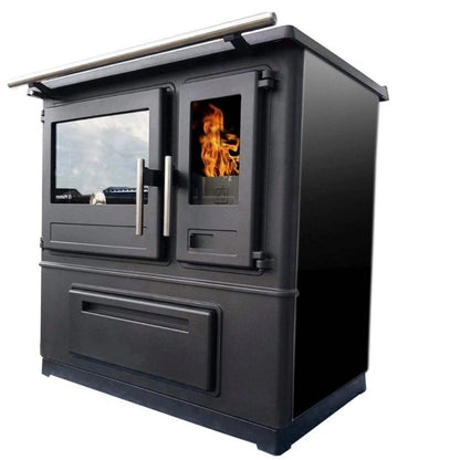 Soba de gatit SL85 negru cu plita si cuptor - 8kW - racord stanga