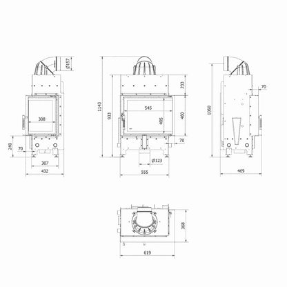 FLOTEK S 8kW - Sticla dreapta fara stalp